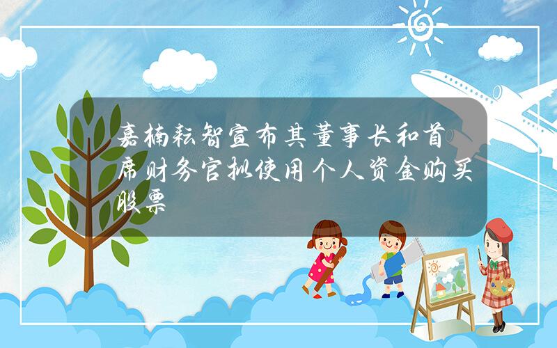 嘉楠耘智宣布其董事长和首席财务官拟使用个人资金购买股票