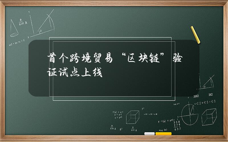 首个跨境贸易“区块链”验证试点上线